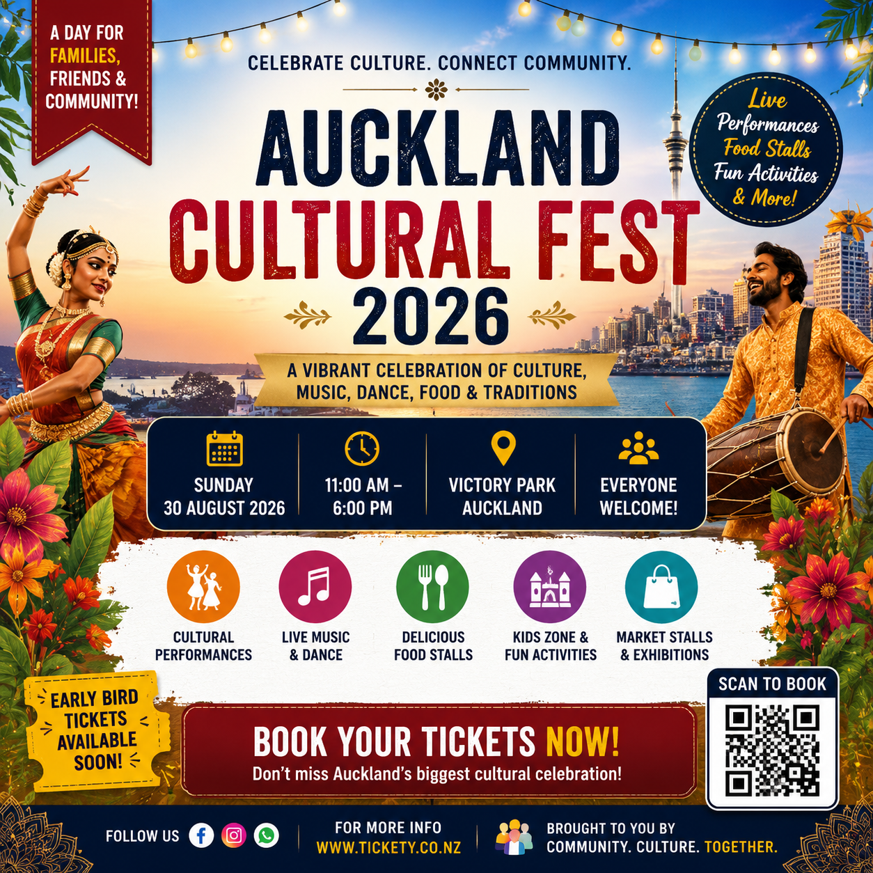 Auckland Cultural Fest 2026 event poster in Auckland
