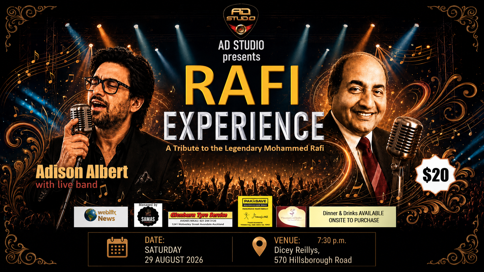 Rafi Experience – A Tribute to the Legendary Mohammed Rafi event poster in Auckland